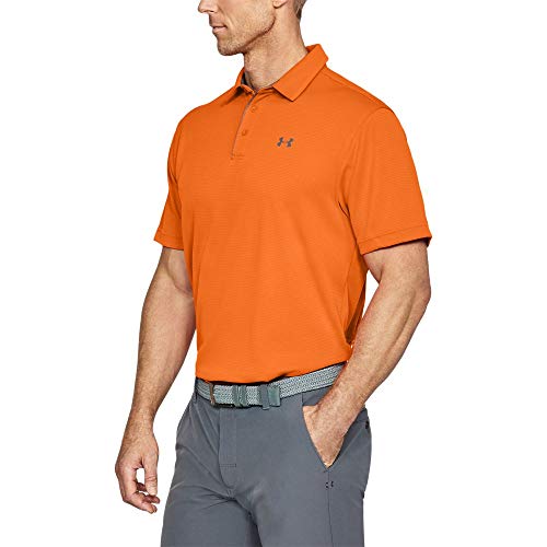 Under Armour Men's Tech Golf Polo Shirt, Team Orange (800)/Graphite ...